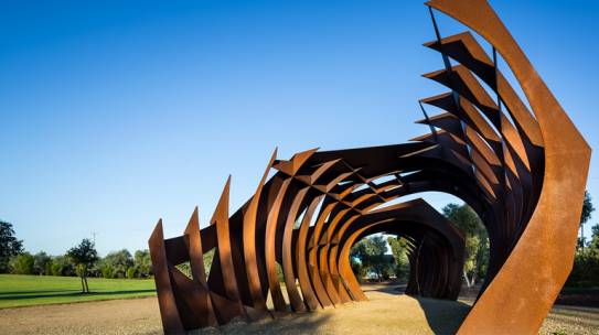 Narnungga Park Sculpture of a Conceptual Park Shelter